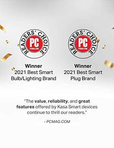 PCMag 2021 Readers' Choice Awards for Best Smart Bulb and Plug Brand