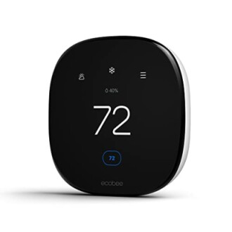 Ecobee smart thermostat displaying temperature at 72 degrees.