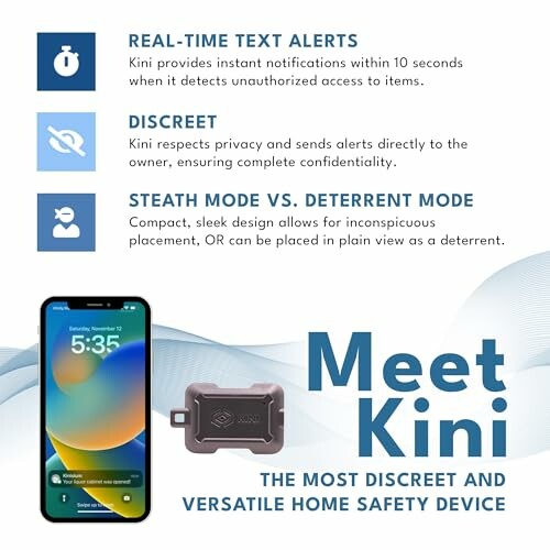 Meet Kini: discreet and versatile home safety device with real-time alerts.